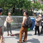 Moira held court on Union Square, NYC