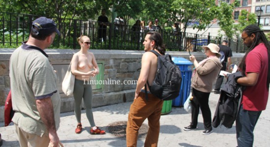 Moira held court on Union Square, NYC